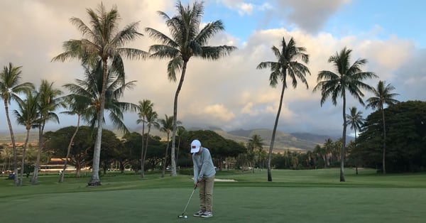 Playing Golf Outside
