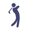 Icon of Golfer Swinging