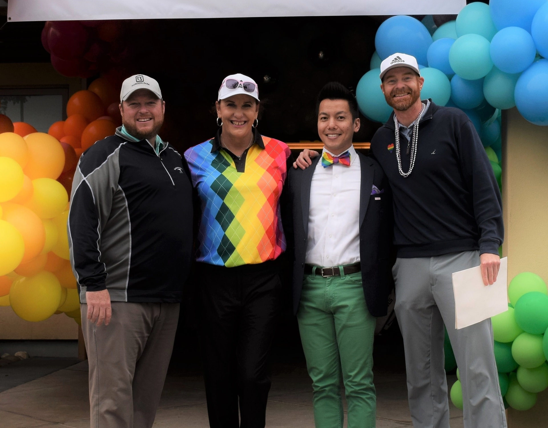 The Institute Golf Club Head Golf Professional Greg Fitzgerald with colleagues at the Inaugural San Francisco Pride Pro-Am at Harding Park