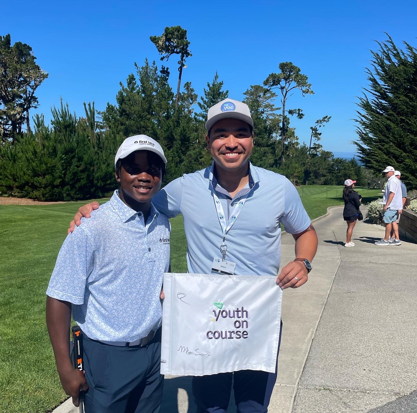 Youth on Course members at the PURE Insurance Championship in Pebble Beach
