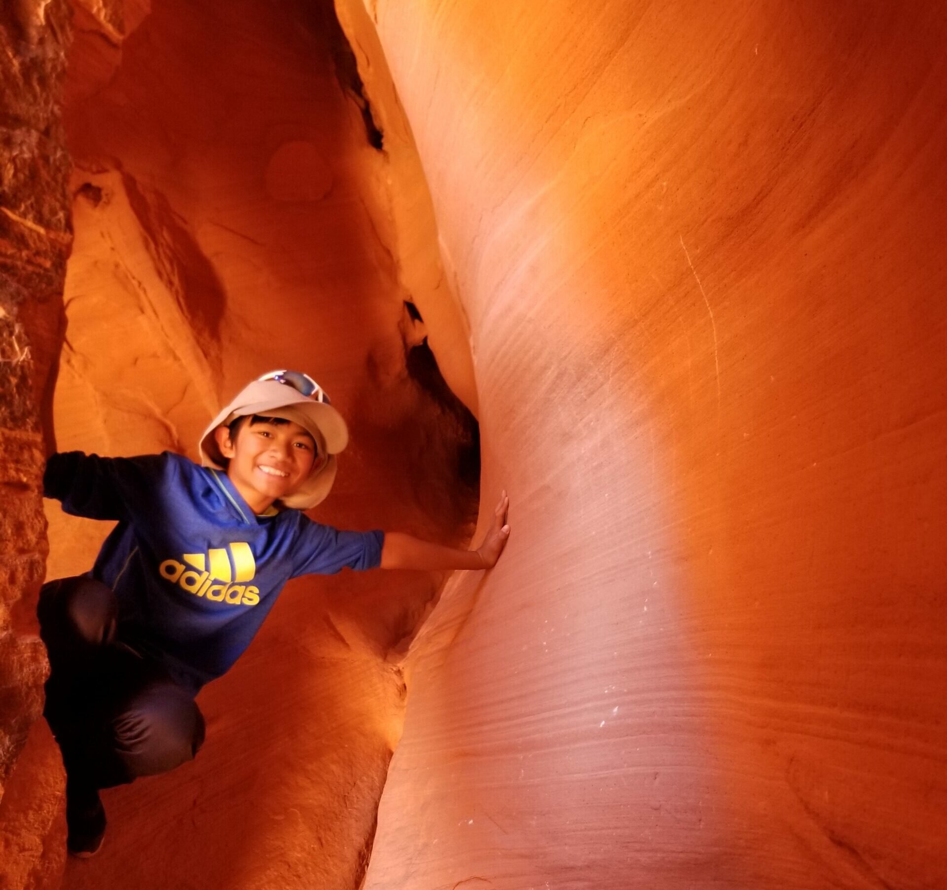 Youth on Course member Jaden Nacional at The Valley of Fire State Park in Las Vegas, NV