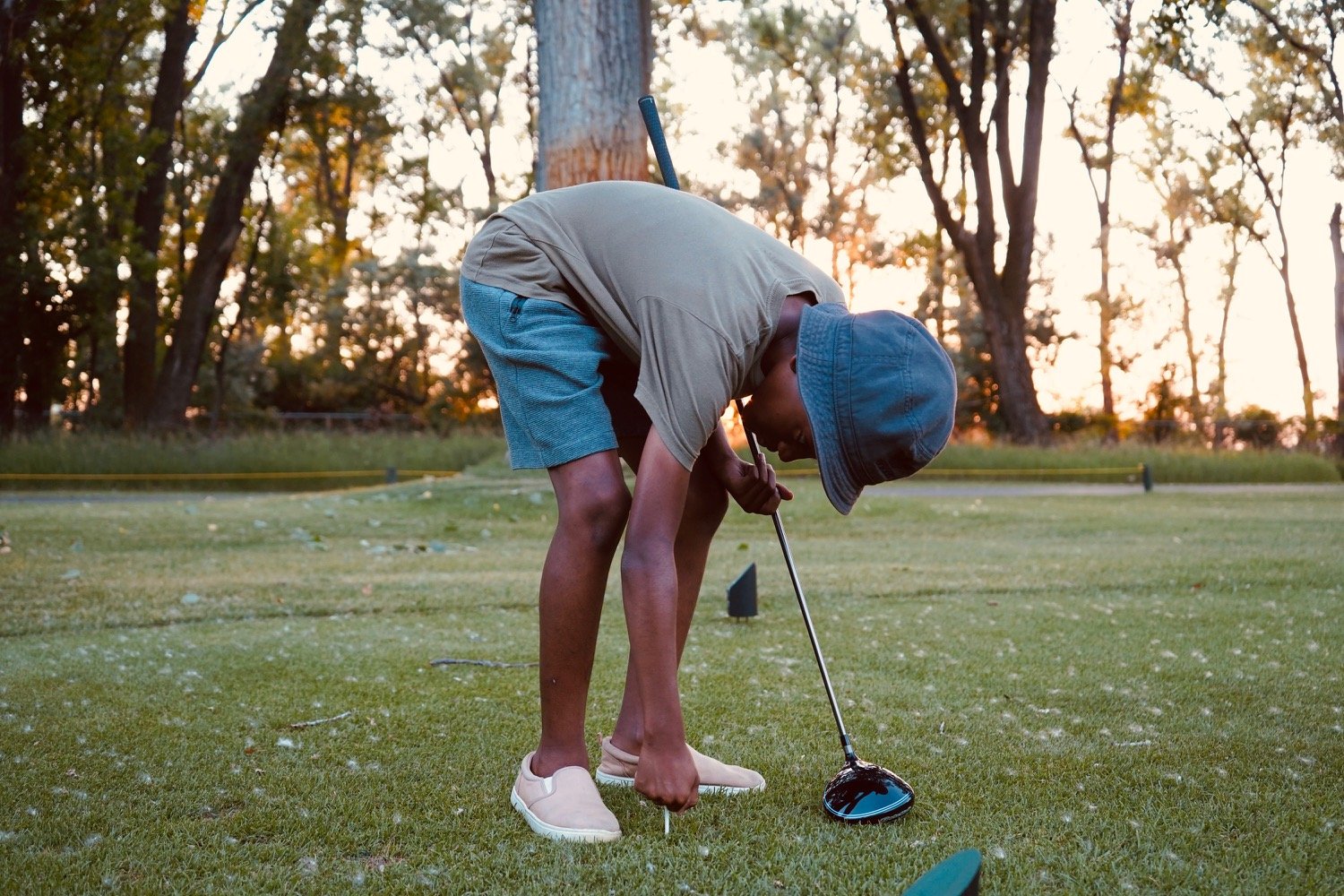 Youth on Course member Seve Moran at Riverwood Golf Course