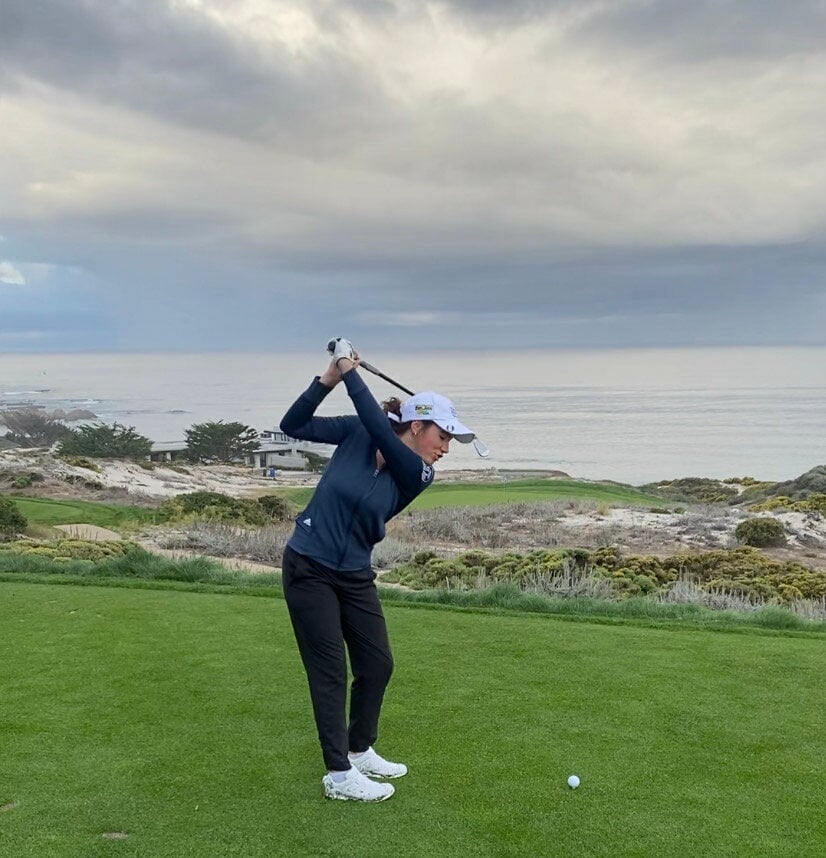 Youth on Course member Theresa Shaw as Pebble Beach Golf Course