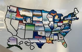 Map of states that Roberto and Teresa Correa have played golf in