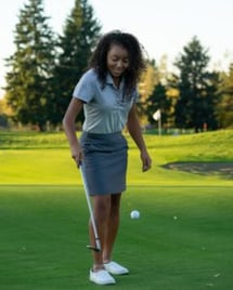 Youth on Course member, caddie, and scholarship recipient Kiana Coburn