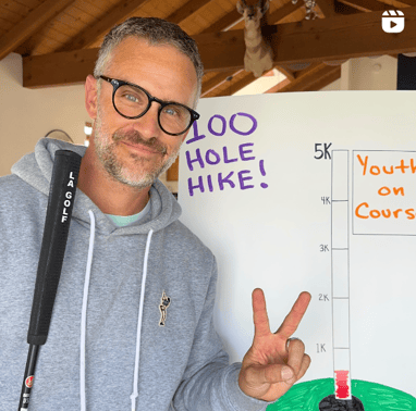 100 Hole Hiker updates fundraising progress on social media